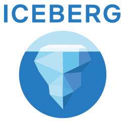 iceberg logo with name