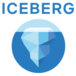 iceberg logo with name