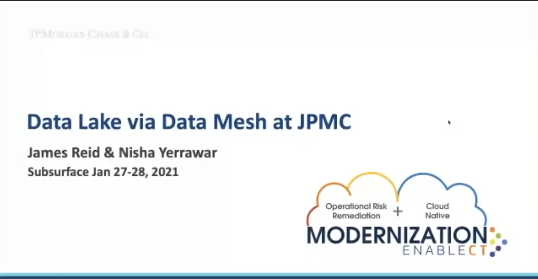 Implementing a Data Mesh Architecture at JPMC