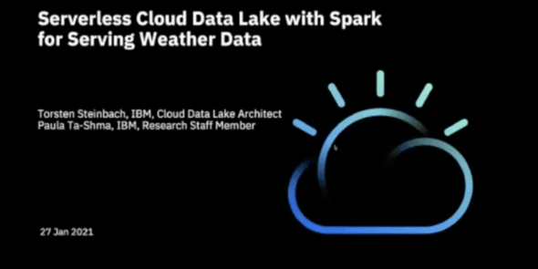 Serverless Cloud Data Lake with Spark for Serving Weather Data