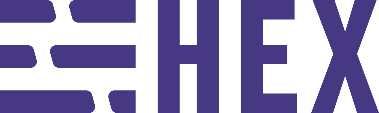 Hex Logo Full Purple for light bkgs