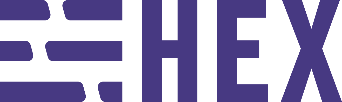 Hex Logo Full Purple for light bkgs