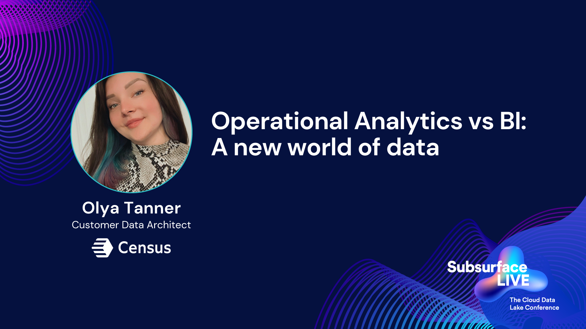 Olya Tanner Operational Analytics vs BI A new world of data