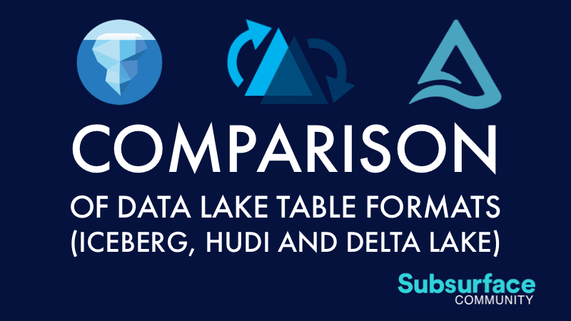 Comparison of Data Lake Table Formats (Iceberg, Hudi and Delta Lake)