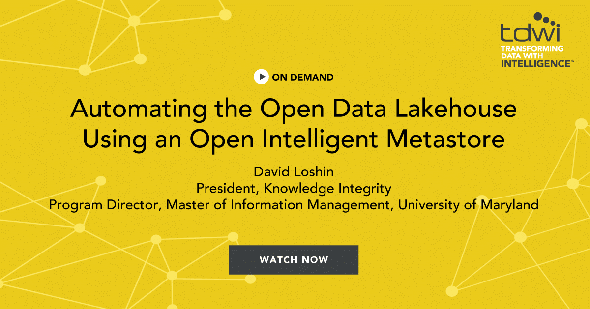 TDWI Webinar Automating the Open Data Lakehouse