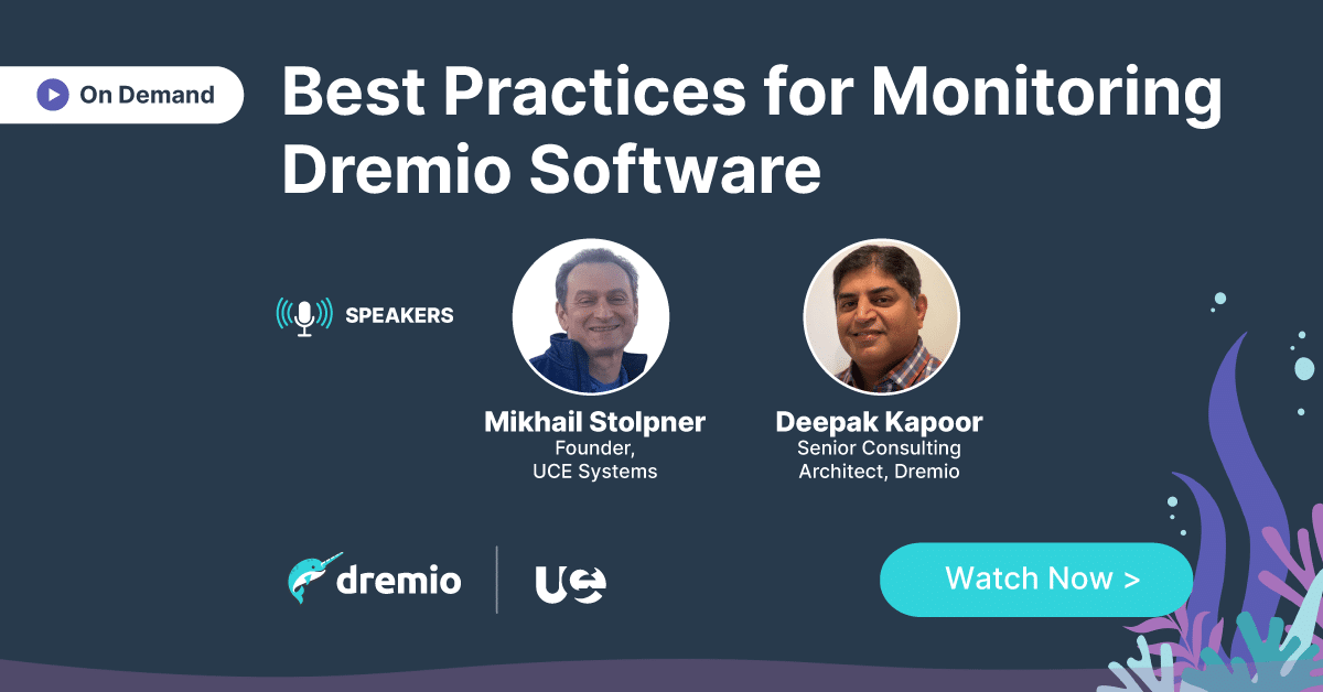 OD 1200x628  Webinar Best Practices for Monitoring Dremio Software