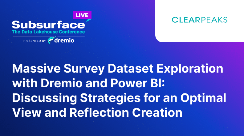Massive Survey Dataset Exploration with Dremio and Power BI  Discussing Strategies for an Optimal View and Reflection Creation