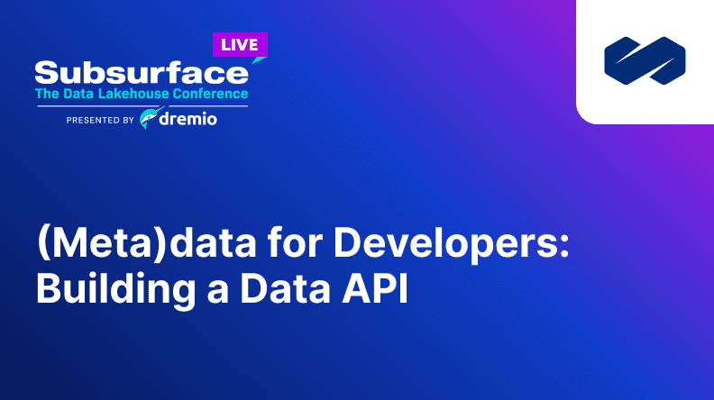 Metadata for Developers  Building a Data API 1