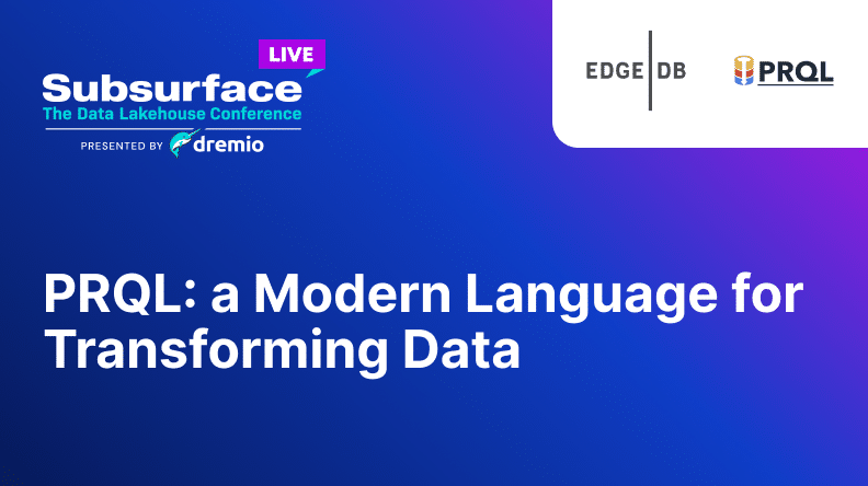 PRQL  a modern language for transforming data 1