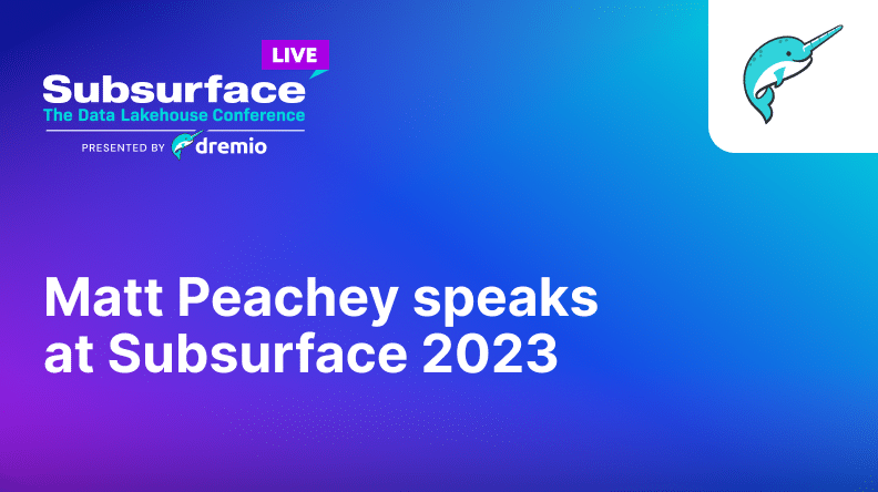 Matt Peachey speaks at Subsurface 2023 1