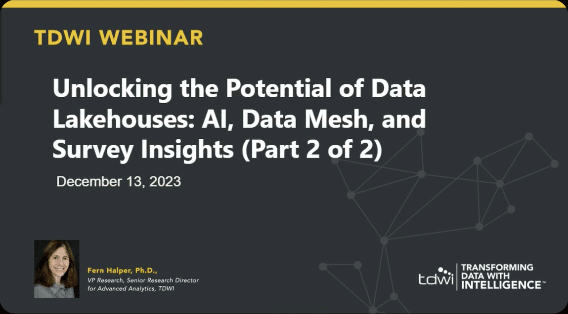 TDWI: Unlocking the potential of lakehouses with AI | Dremio